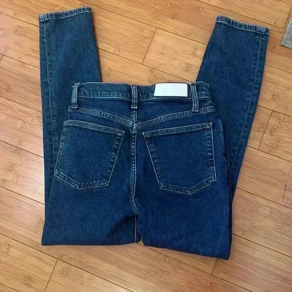 RE/DONE 90s High Rise Ankle Crop Jeans Western Rinse sz 25 - Picture 6 of 9
